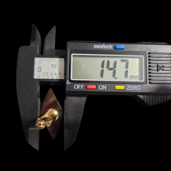 Vintage Faux Amber Gold-Tone Cufflinks Set of 2 Rectangular & Diamond Shapes - Picture 7 of 7